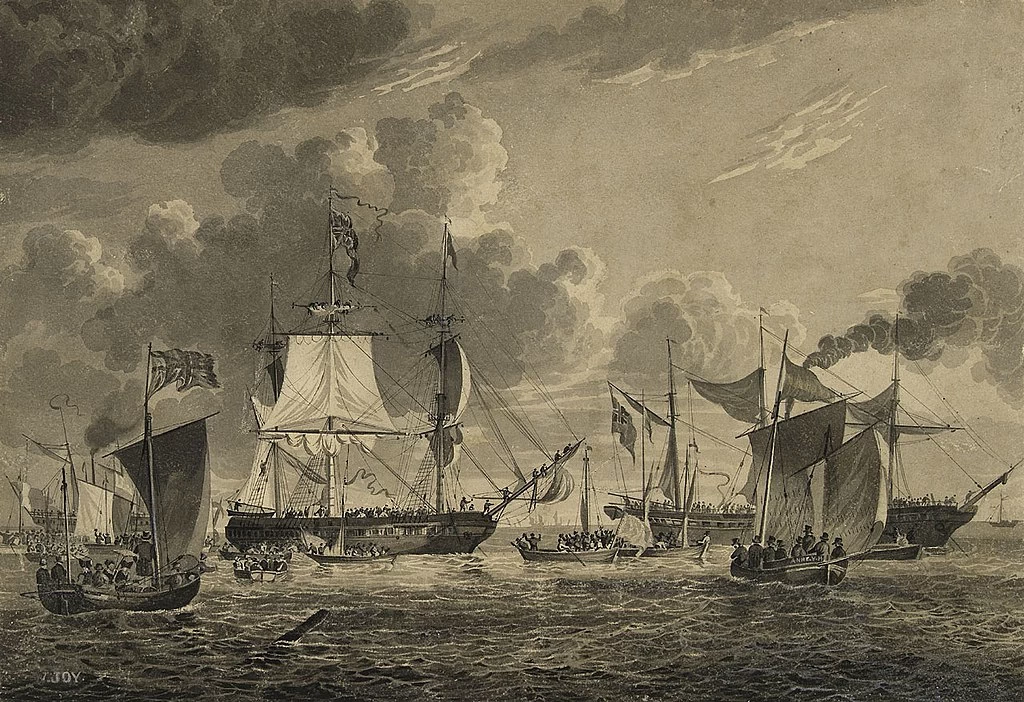 Sua Maestà Giorgio IV di passaggio a Yarmouth al ritorno da Edimburgo, 1822 - Royal Museums Greenwich